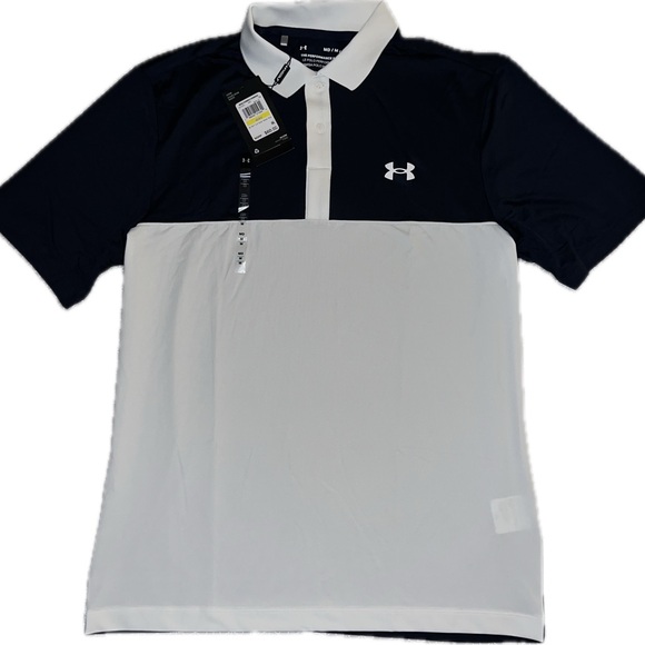 Under Armour Polo golf, Sizes M,L,XL, Color Blue/White - Picture 1 of 5